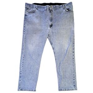 Lee Riders Comfort Fit Straight Leg Jeans Light Wash Blue Mens 50x30 Stretch